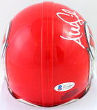 Alex Smith Autographed Utah Utes Riddell Speed Mini Helmet - Beckett W *White
