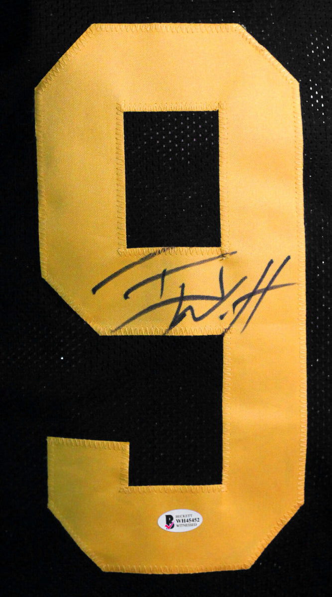 The Jersey Source Autographs TJ Watt Autographed Black w/ Yellow Numbers Pro Style Jersey - Beckett W Auth *9