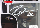 Ray Lewis Autographed Ravens Funko Pop Figurine #152- Beckett Witness *White