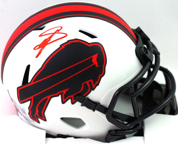 Stefon Diggs Autographed Buffalo Bills Lunar Speed Mini Helmet- Beckett W *Red