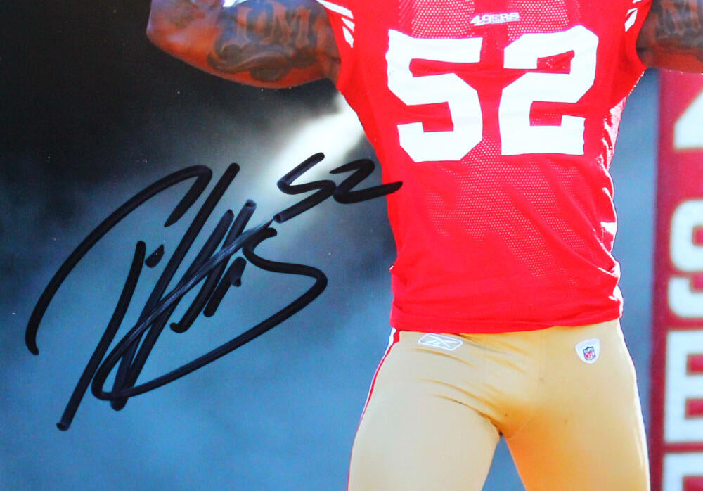 Patrick Willis Signed San Francisco 49ers Flexing 16x20 HM Photo