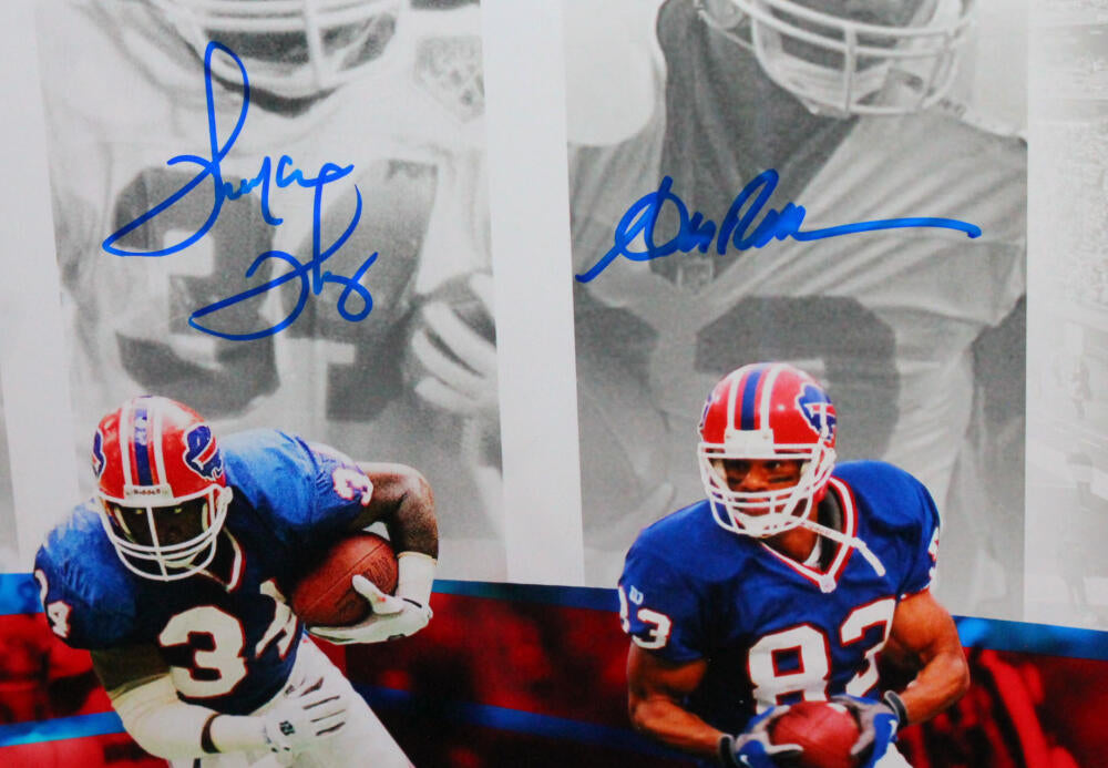 Jim Kelly, Thurman Thomas & Andre Reed Signed Blue Pro Style