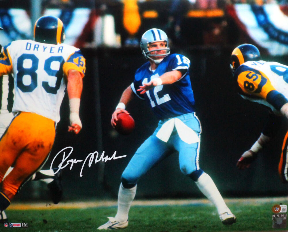 Roger Staubach Dallas Cowboys Autographed 16 x 20 White