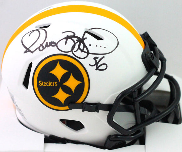 Jerome Bettis Autographed Steelers Lunar Speed Mini Helmet- Beckett W Hologram *Black Image 1