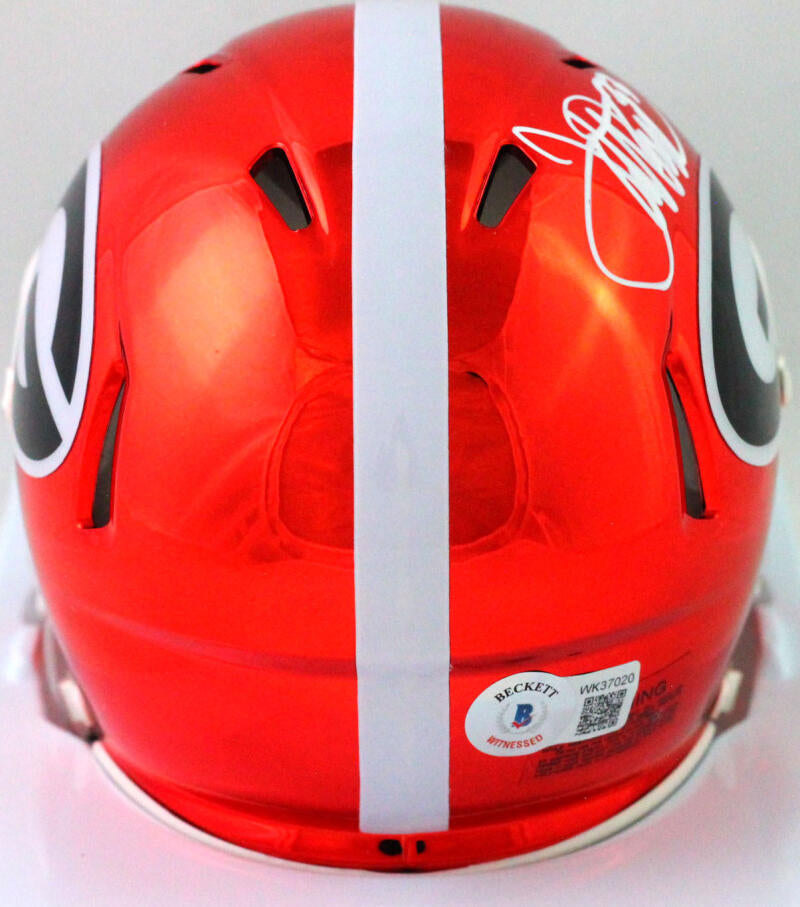 Terrell Davis Autographed Signed Georgia Bulldogs Chrome Mini