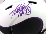 Adrian Peterson Signed Minn Vikings Lunar Speed F/S Helmet- Beckett W *Purple