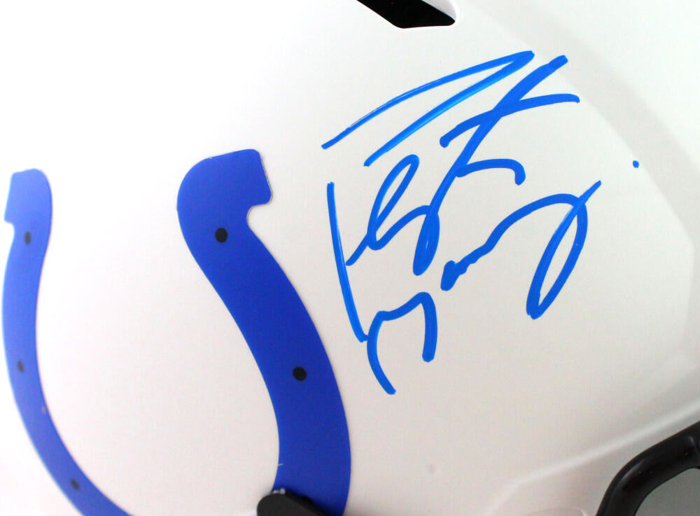 Peyton Manning Autographed Colts Lunar Speed Mini Helmet-Fanatics *Blu –  The Jersey Source