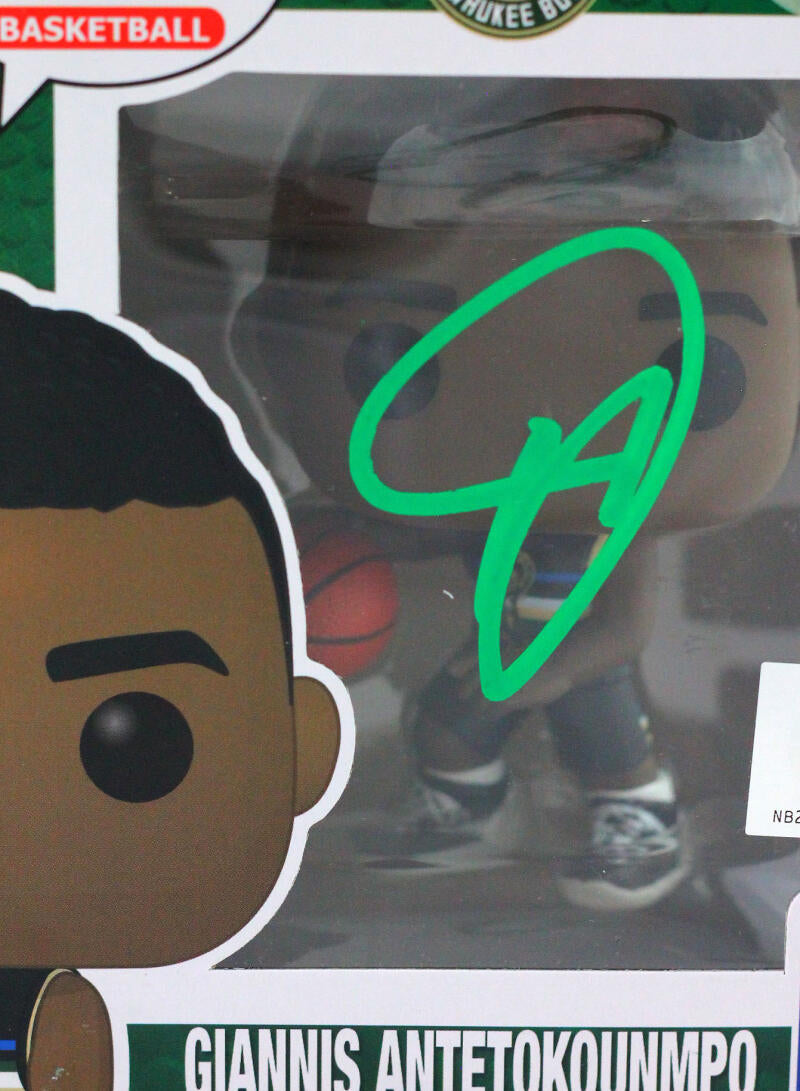 Giannis Antetokounmpo Signed Milwaukee Bucks NBA Funko Pop Doll