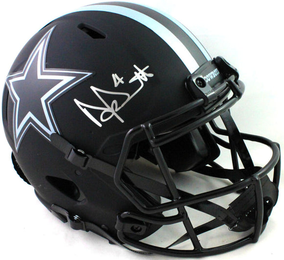 Dak Prescott Autographed Cowboys F/S Eclipse Speed Authentic Helmet-Beckett W Hologram *Silver Image 1