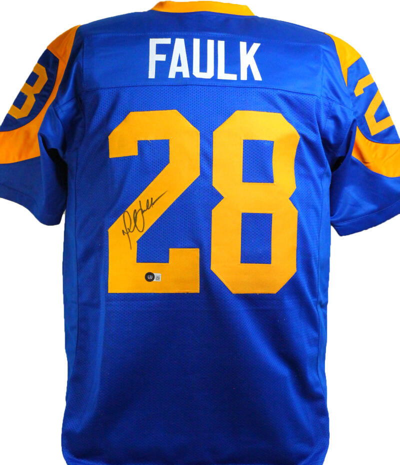 Marshall Faulk Autographed St. Louis Rams Custom Jersey