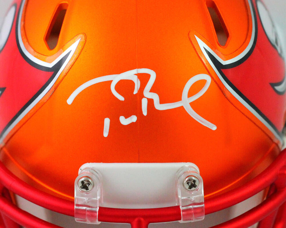 Tom Brady Signed Tampa Bay Buccaneers Camo Mini Helmet- Fanatics