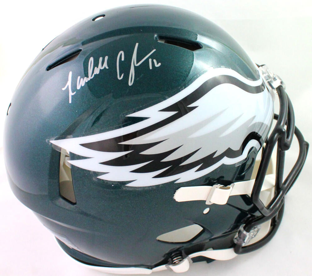 Randall Cunningham Autographed Philadelphia Eagles Full-Size Football  Helmet JSA