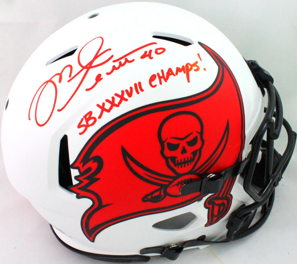 Mike Alstott Autographed Authentic Bucs Lunar Speed F/S Helmet SB- Bec –  The Jersey Source