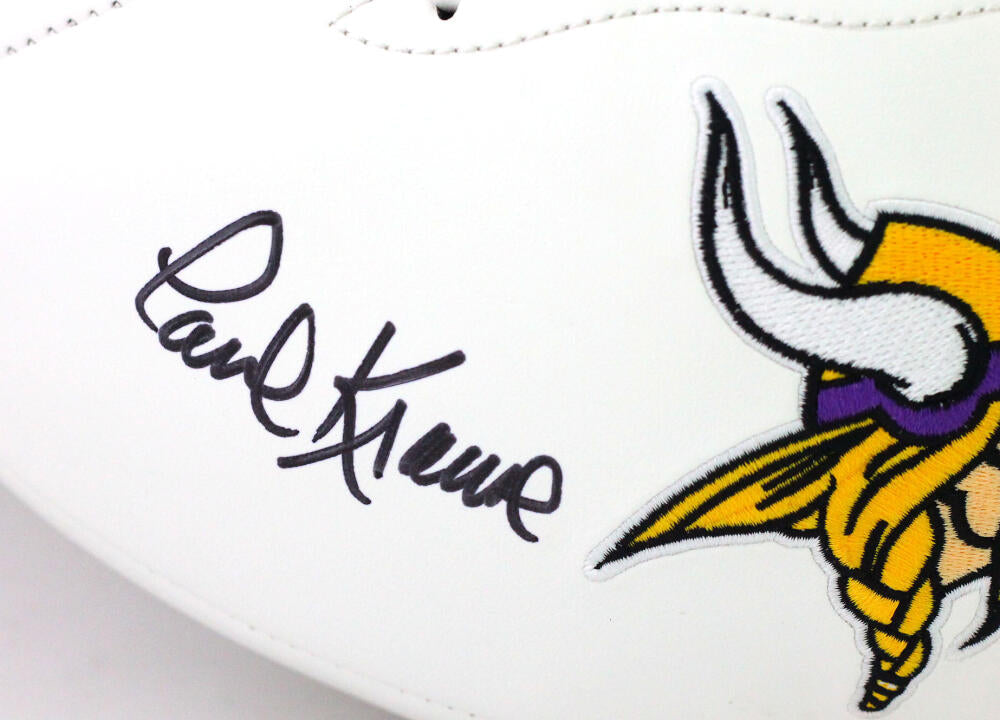 Paul Krause Autographed Minnesota Vikings Logo Football W/ HOF