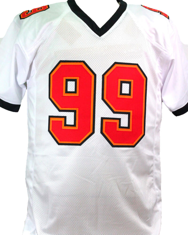 The Jersey Source Warren Sapp Autographed White Pro Style Jersey w/ Hof- Beckett W *Silver