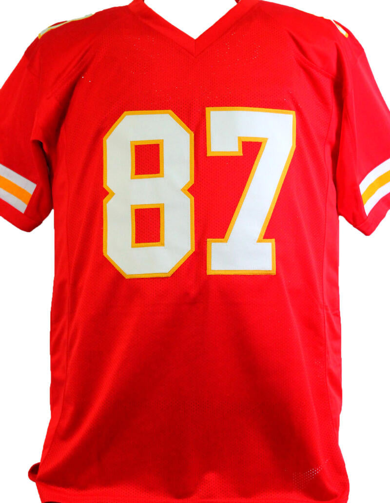 Travis Kelce Authentic Signed Red Pro Style Jersey Autographed BAS – Super  Sports Center