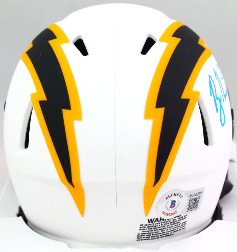 Rodney Harrison Autographed SD Chargers F/S Lunar Helmet- Beckett