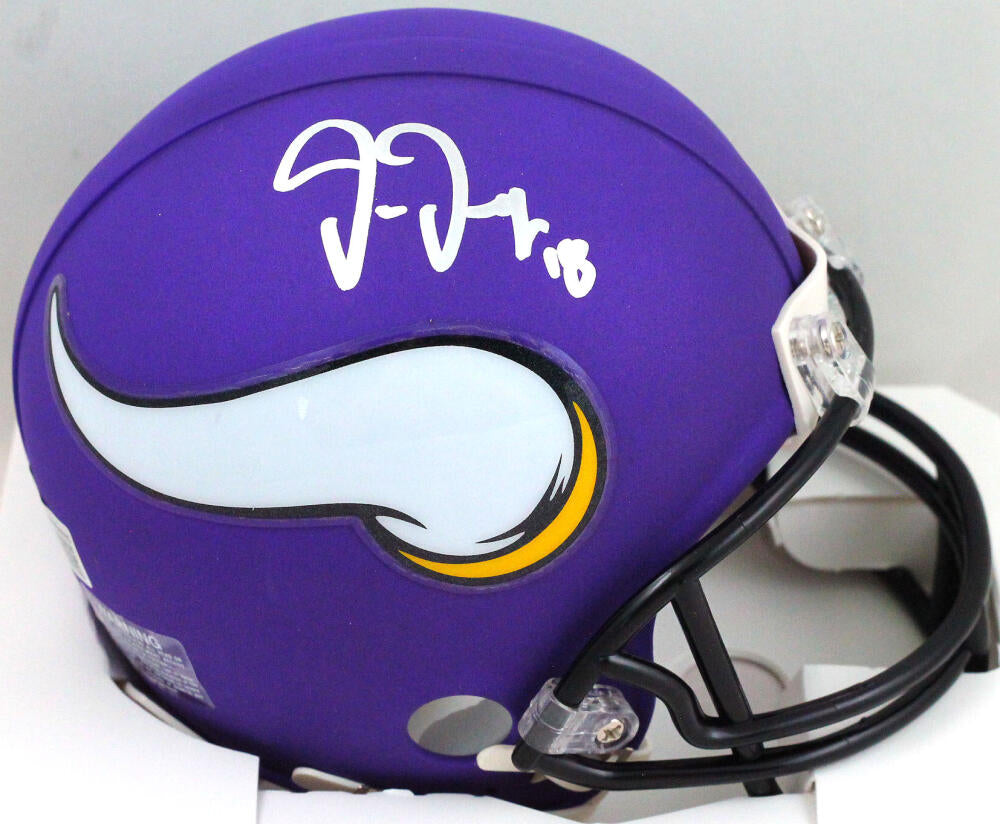 Justin Jefferson Autographed Minnesota Vikings Mini Helmet