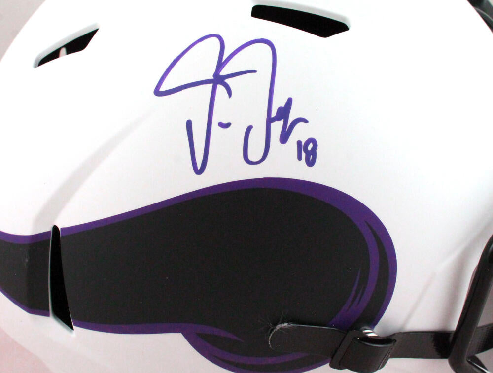 Justin Jefferson Signed Vikings F/S Eclipse Authentic Helmet - Beckett W  Auth