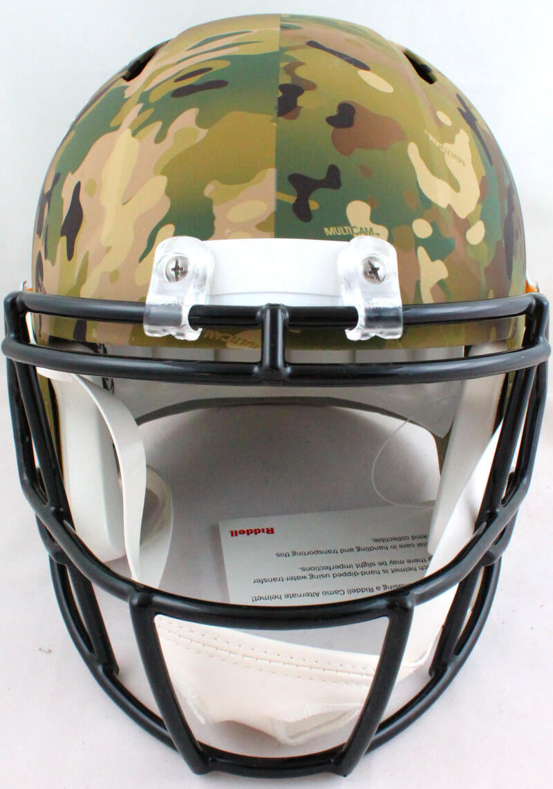 T. J. Watt Signed Steelers Full-Size Camo Alternate Speed Helmet (Beckett)