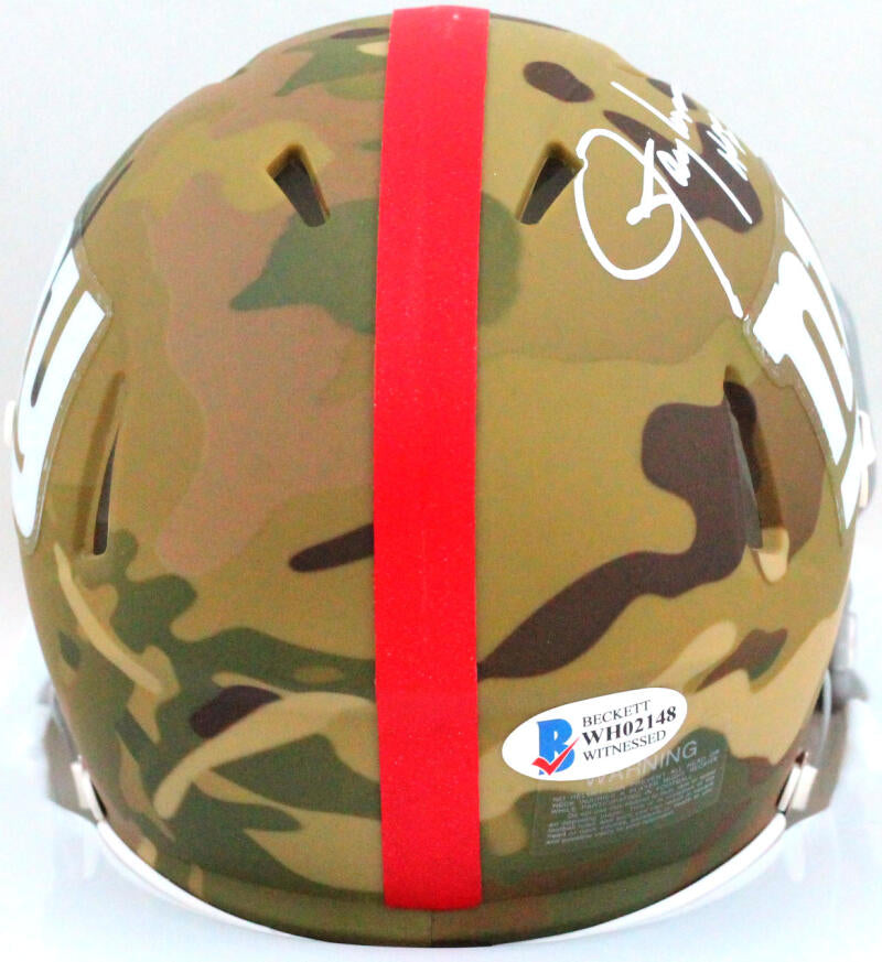 Lawrence Taylor Autographed NY Giants Camo Mini Helmet w/ HOF- Beckett –  The Jersey Source