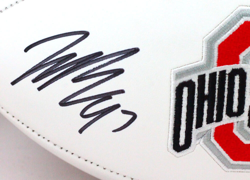 Nick Bosa & Joey Bosa Signed Ohio State Buckeyes Logo Football (Beckett)