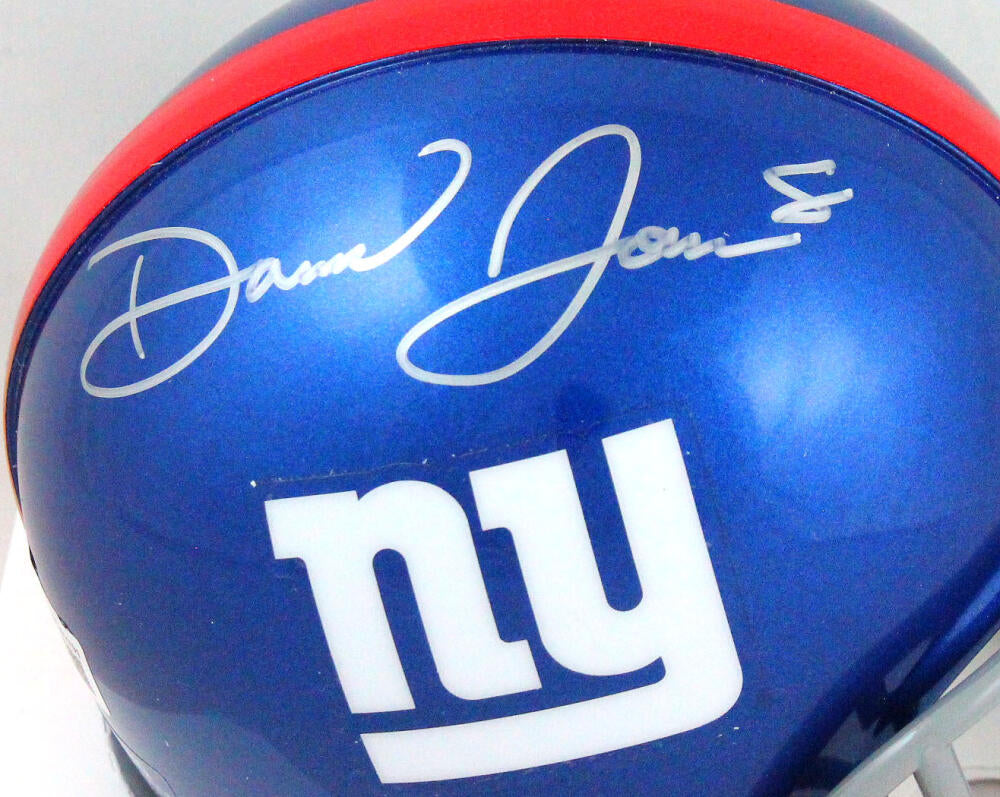 Daniel Jones Autographed In White New York Giants Eclipse Mini