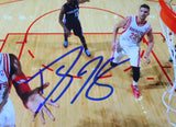 Dwight Howard Autographed 8x10 Hoop Angle Close Up Photo- Beckett *Blue