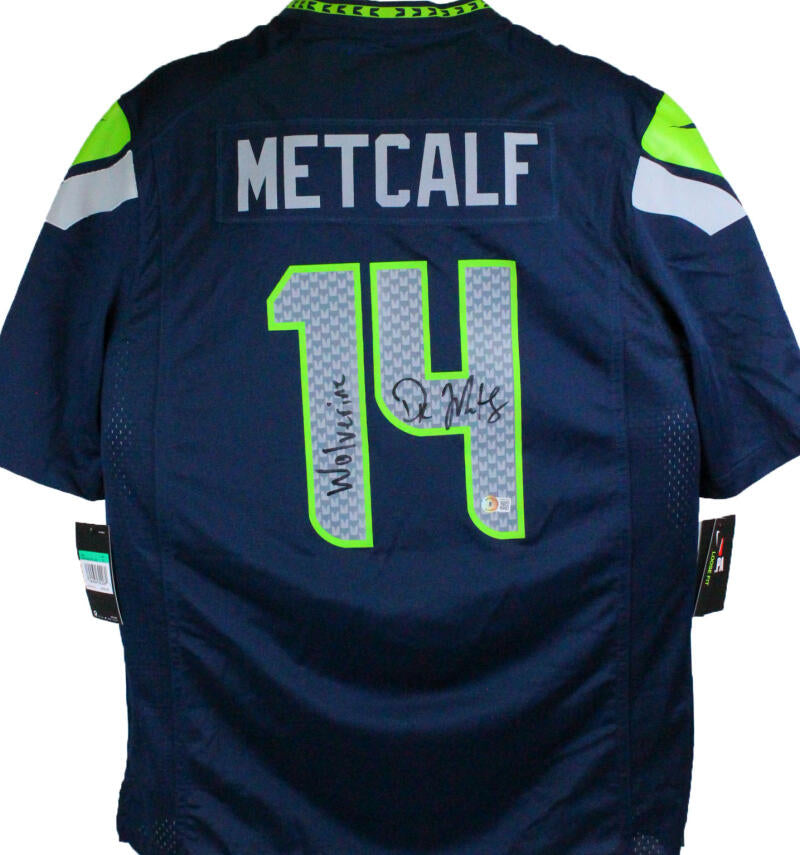 DK Metcalf Signed College Edition White Football Jersey (JSA)