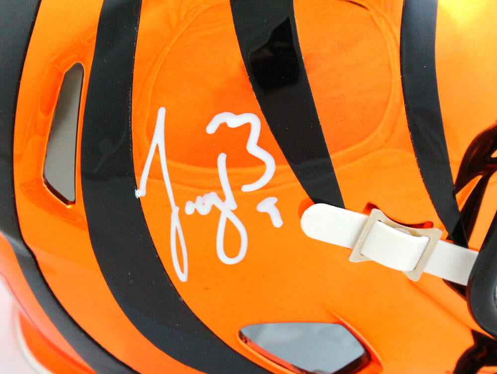 Joe Burrow Signed Cincinnati Bengals Chrome Mini Helmet- Fanatics *Whi –  The Jersey Source