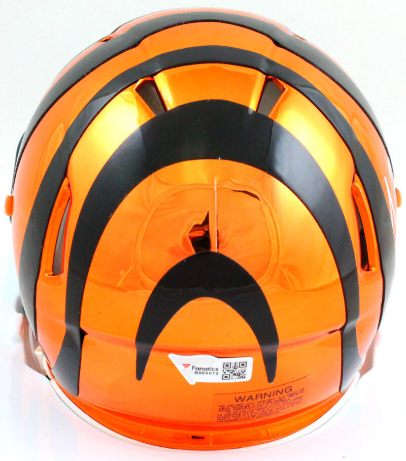 Joe Burrow Signed Cincinnati Bengals Chrome Mini Helmet- Fanatics