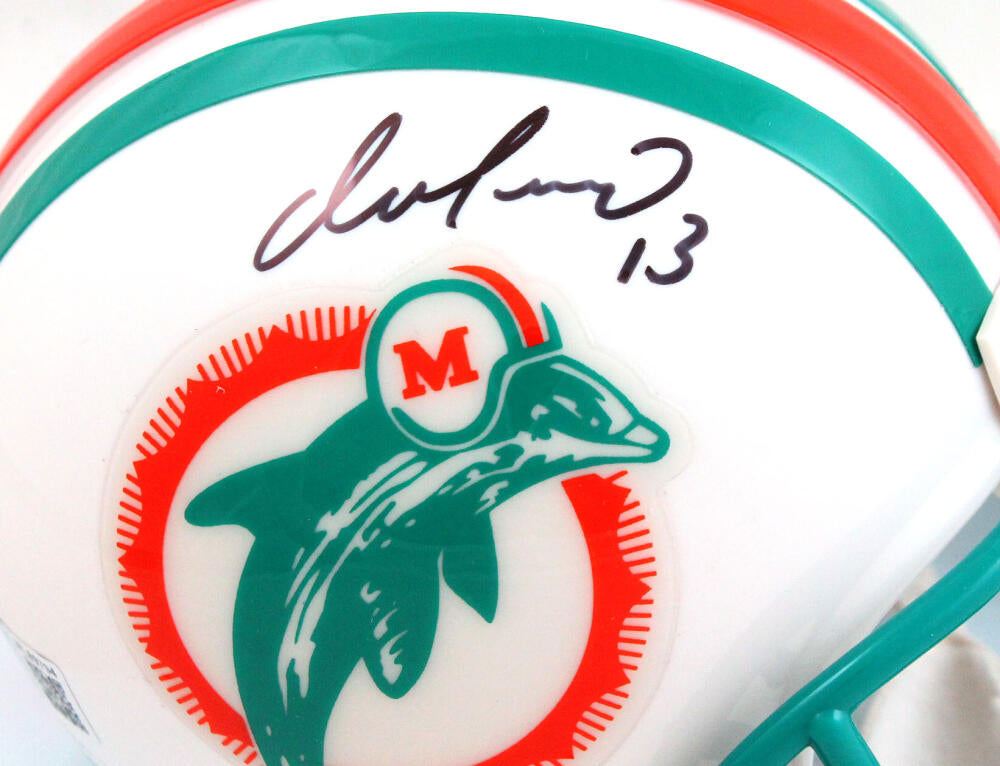 Dan Marino Signed Miami Dolphins Throwback 80-96 Mini Helmet- Beckett – The  Jersey Source