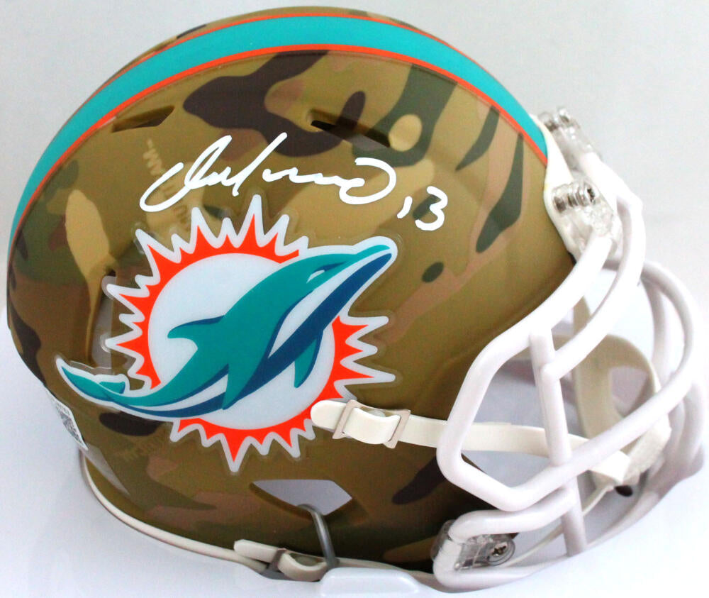 Dan Marino Autographed Miami Dolphins Camo Mini Helmet- Beckett W *Whi –  The Jersey Source