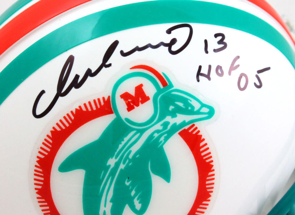 Dan Marino Signed Miami Dolphins Throwback 80-96 Mini Helmet w/HOF