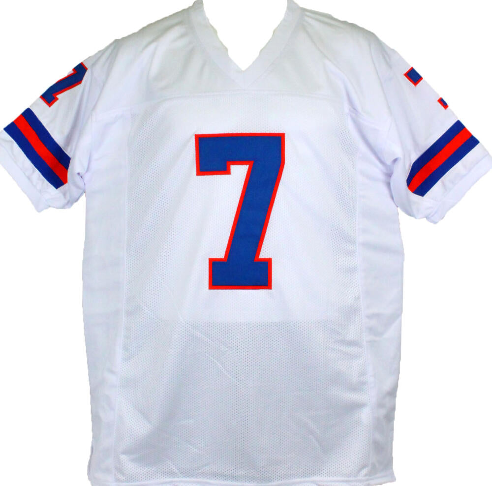 The Jersey Source John Elway Autographed White Pro Style TB Jersey- Beckett W Holo *Silver
