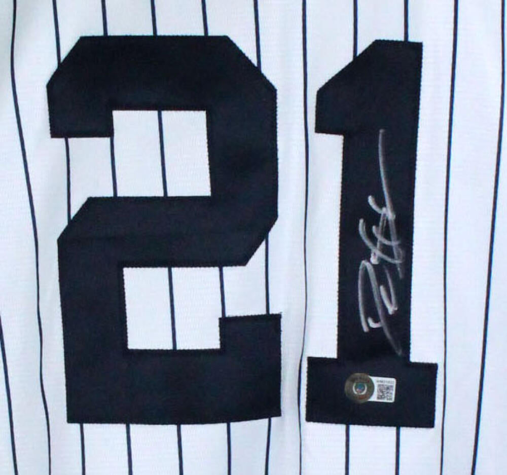 Deion Sanders Autographed Yankees Pro Style Jersey- Beckett W *Silver – The  Jersey Source