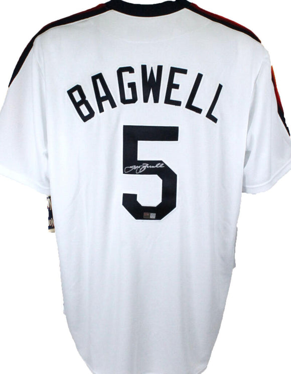 Jeff Bagwell Signed Houston Astros Rainbow Sleeves Majestic Jersey- TriStar Auth