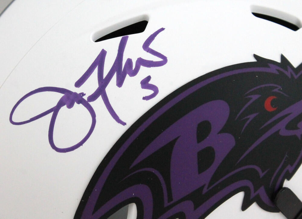 Joe Flacco Signed Baltimore Ravens Lunar Mini Helmet w/SB MVP