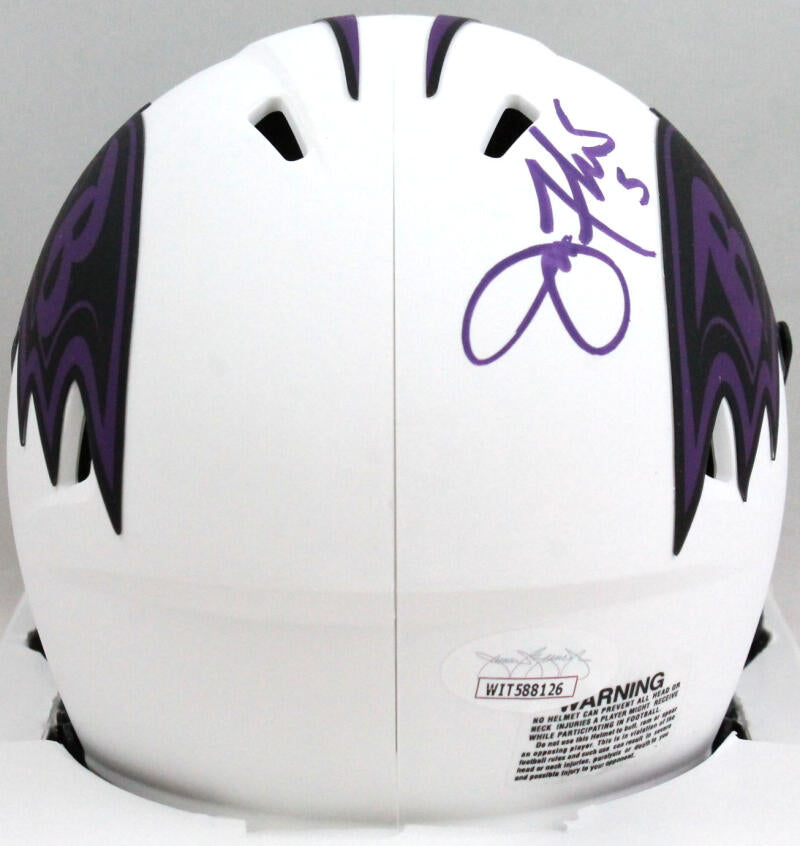 Joe Flacco Signed Baltimore Ravens Lunar Mini Helmet w/SB MVP – Denver  Autographs