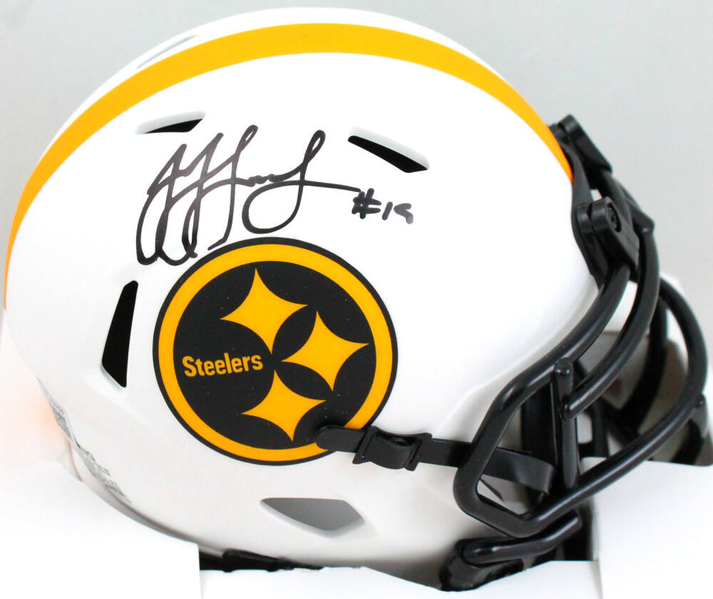 Juju Smith Schuster Signed Steelers Blaze Alternate Mini Helmet BAS Beckett
