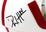 Derek/ TJ/ JJ Watt Signed Wisconsin Badgers White TB Speed Authentic Helmet w/ Insc- JSA W *Black
