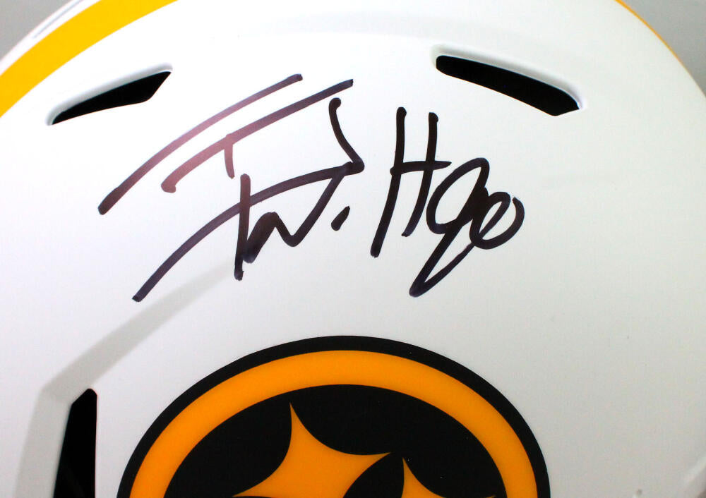 T.J. Watt Autographed Pittsburgh Steelers Riddell Speed Flash Authentic  Helmet Beckett Witnessed