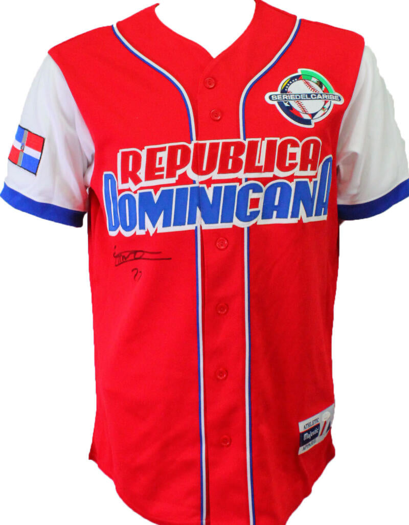 Vladimir Guerrero Jr. Signed Republica Dominicana Red Majestic