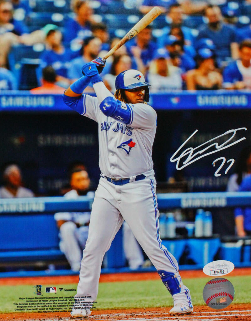 Vladimir Guerrero Jr Signed 35x43 Framed Toronto Blue Jays Jersey Display  (JSA)