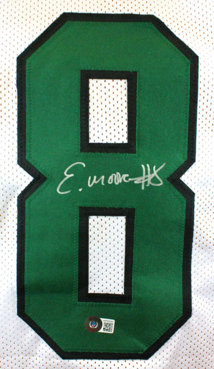 The Jersey Source Elijah Moore Autographed White College Style Jersey - Beckett W Hologram *Silver