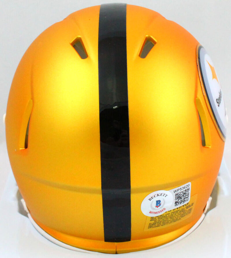 Troy Polamalu Autographed Pittsburgh Steelers Blaze Speed Mini Helmet – The  Jersey Source