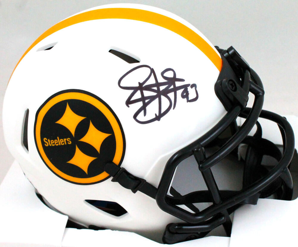 Troy Polamalu Autographed Pittsburgh Steelers Lunar Speed Mini