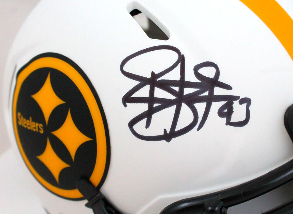 Troy Polamalu Autographed F/S Pittsburgh Steelers Lunar Speed  Helmet-Beckett W Hologram *Black