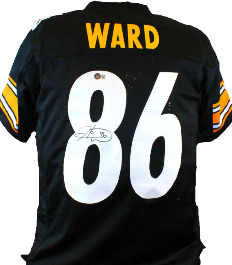 The Jersey Source Hines Ward Autographed Black Pro Style Jersey- Beckett W Hologram *Black *8