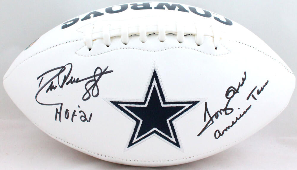 Drew Pearson Dallas Cowboys Autographed White Panel Football